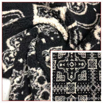 100%Polyester Sherpa Jacquard Knitted Fabric